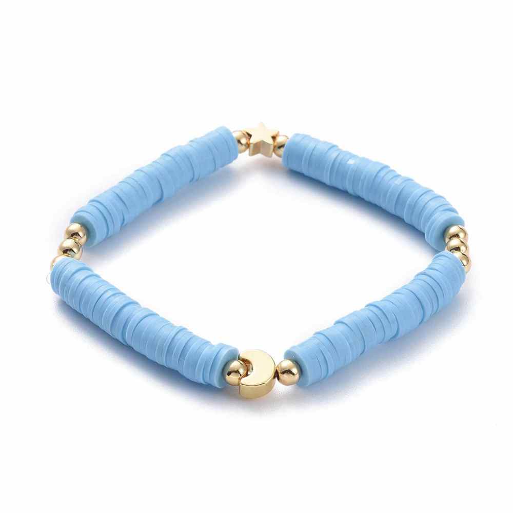 Trendy Moon and Star Stretch Bracelets