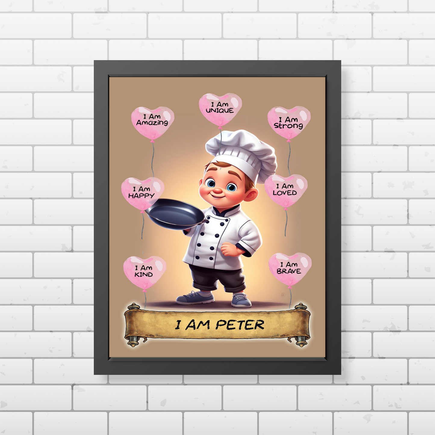 Positive Affirmation Personalised I Am Amazing Prints- Chef