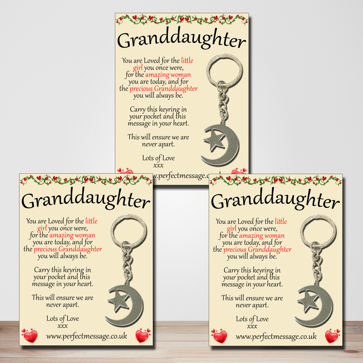 Granddaughter Inspirational Gift Keyring - Once Were