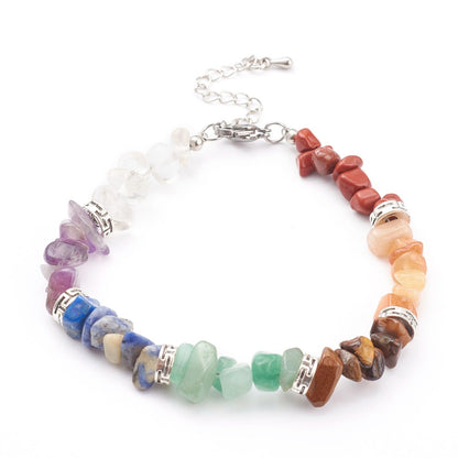 Chakra Bracelet With Teardrop Extender Chain