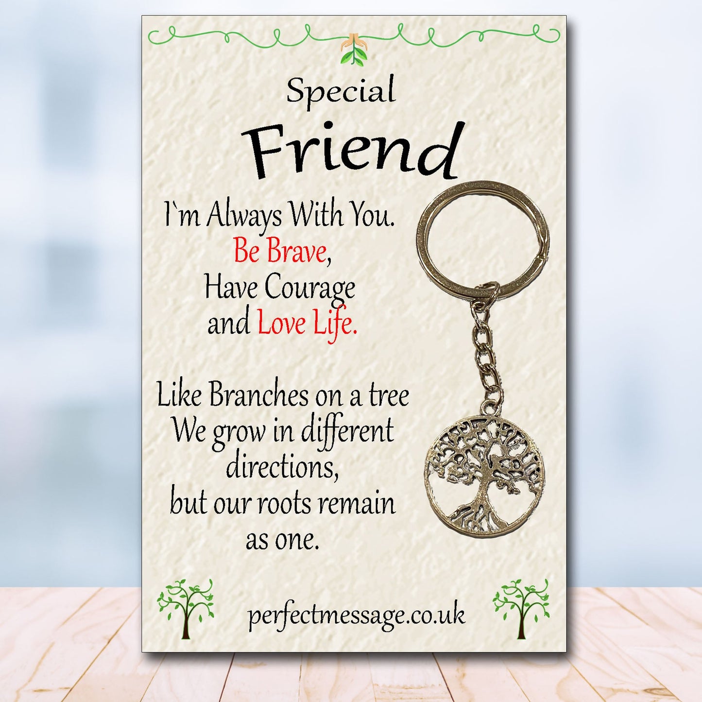 Friend Tree Of Life keyring Inspirational Gift