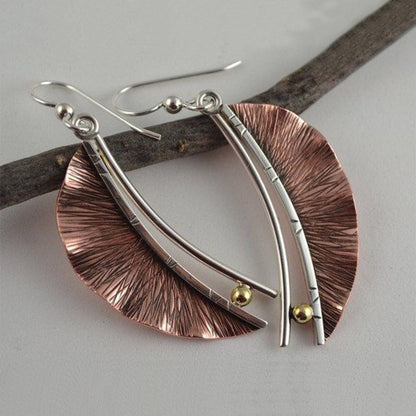 Bohemian Bronze Fan Earrings