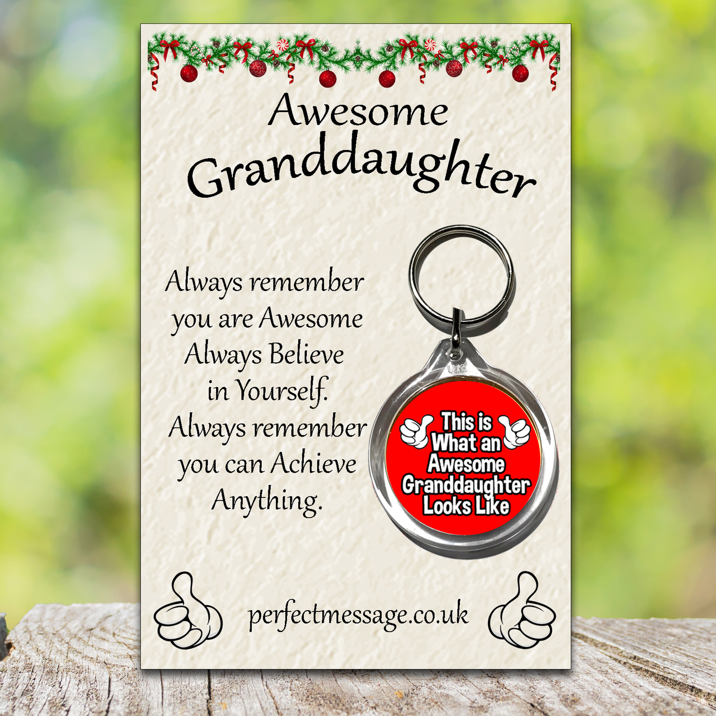 Awesome Granddaughter Keyring