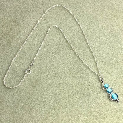 Luxury Blue Moonstone Style Necklace