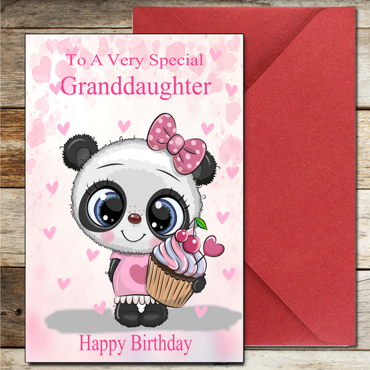 Happy Birthday Granddaughter Card