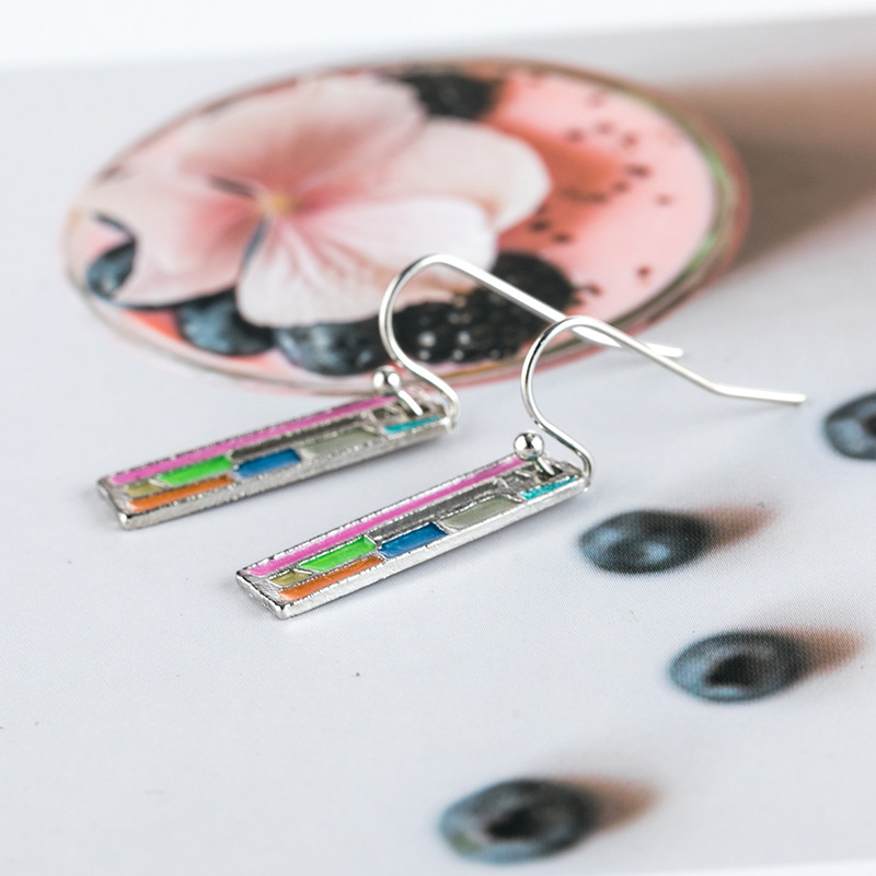 Multi Colour Dangle Drop Earring