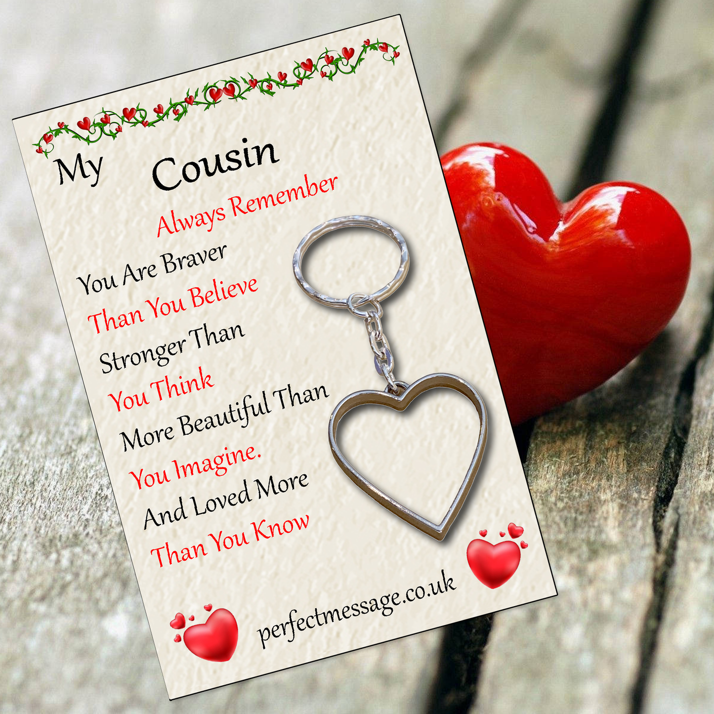 Cousin Always Believe Keyring Inspirational Gift