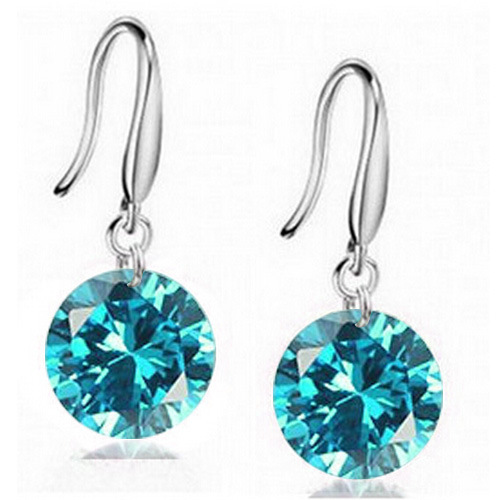 Elegant Zircon Crystal Dangle Drop Earrings