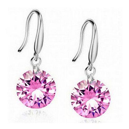 Elegant Zircon Crystal Dangle Drop Earrings