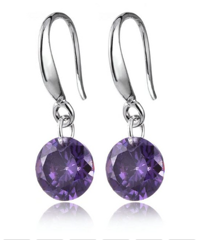 Elegant Zircon Crystal Dangle Drop Earrings