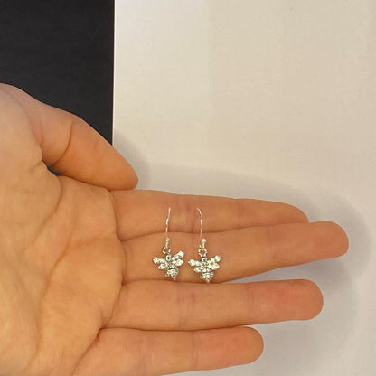 Stunning Cubic Zirconia Bee Earrings