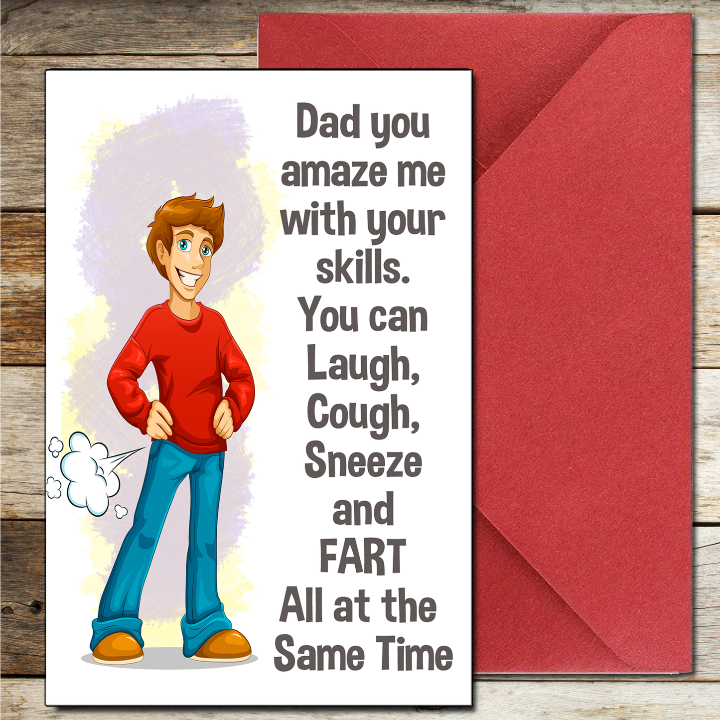 Dad Funny Father's Day Card Skills