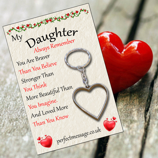 Daughter Always Believe Keyring Inspirational Gift