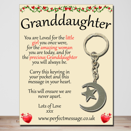 Granddaughter Inspirational Gift Keyring - Once Were