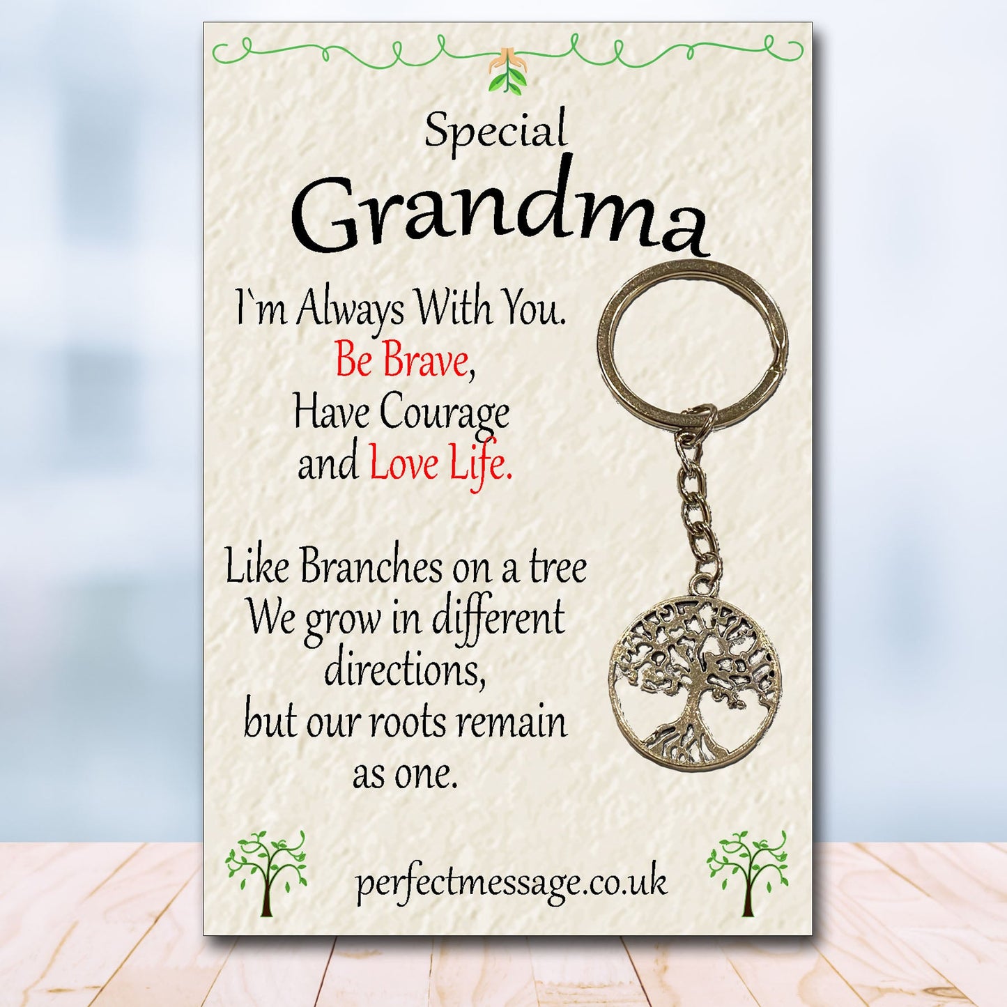 Grandma Tree Of Life keyring Inspirational Gift