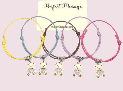 Teddy Bear Friendship Bracelet Set of 5