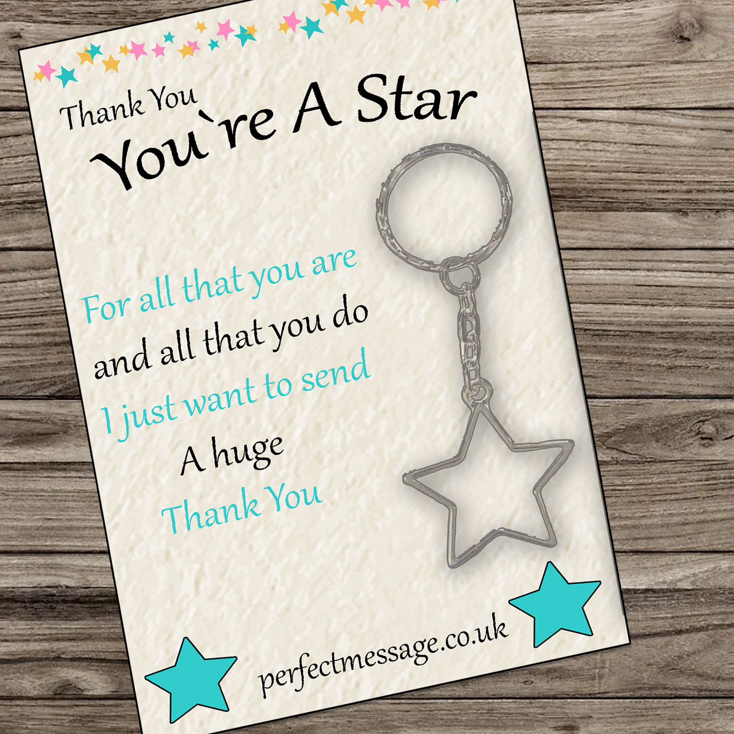 Thank You You`re A Star Inspirational Gift