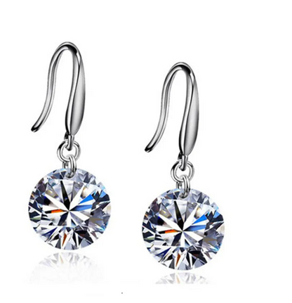 Elegant Zircon Crystal Dangle Drop Earrings