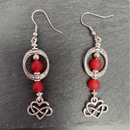 Wild Red Bead Earrings