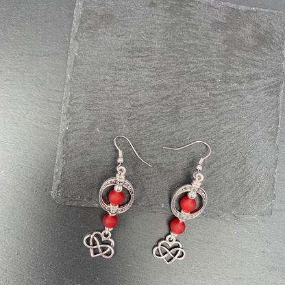 Wild Red Bead Earrings