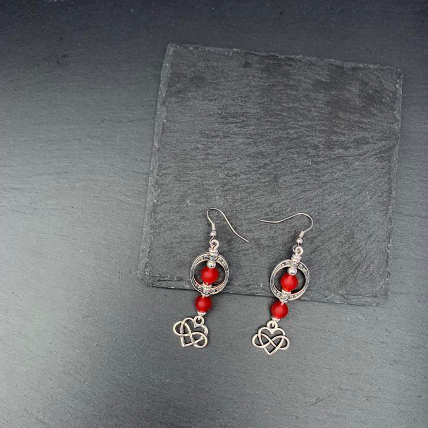 Wild Red Bead Earrings