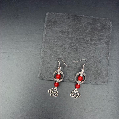 Wild Red Bead Earrings