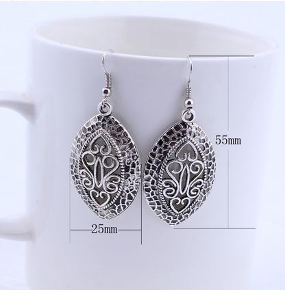 Bohemian Tibetan  Silver Earrings