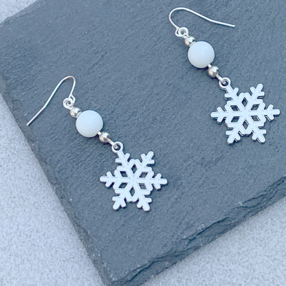 Trendy Christmas Snowflake Bead Earring