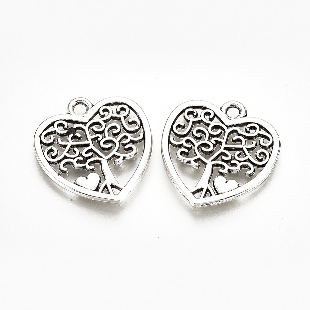 Tree of Life Heart Earrings