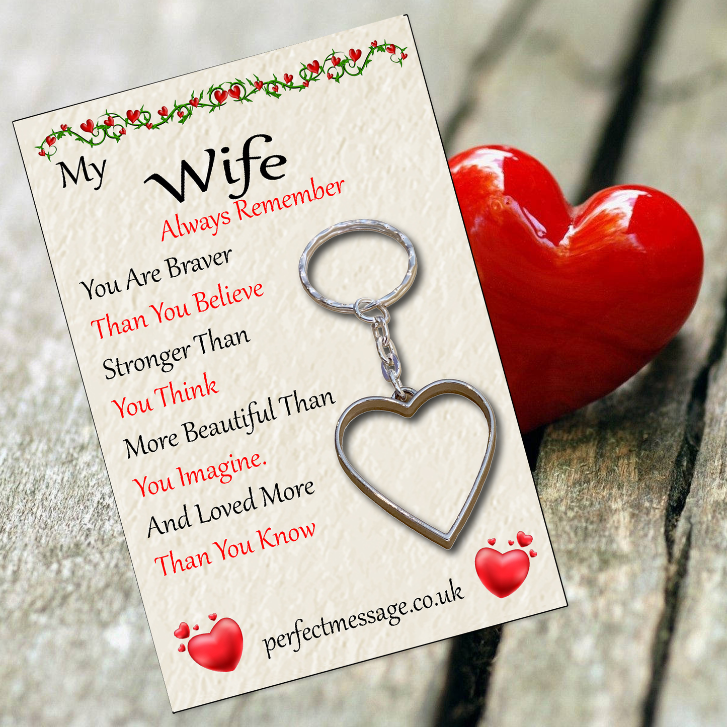 Wife Always Believe Keyring Inspirational Gift